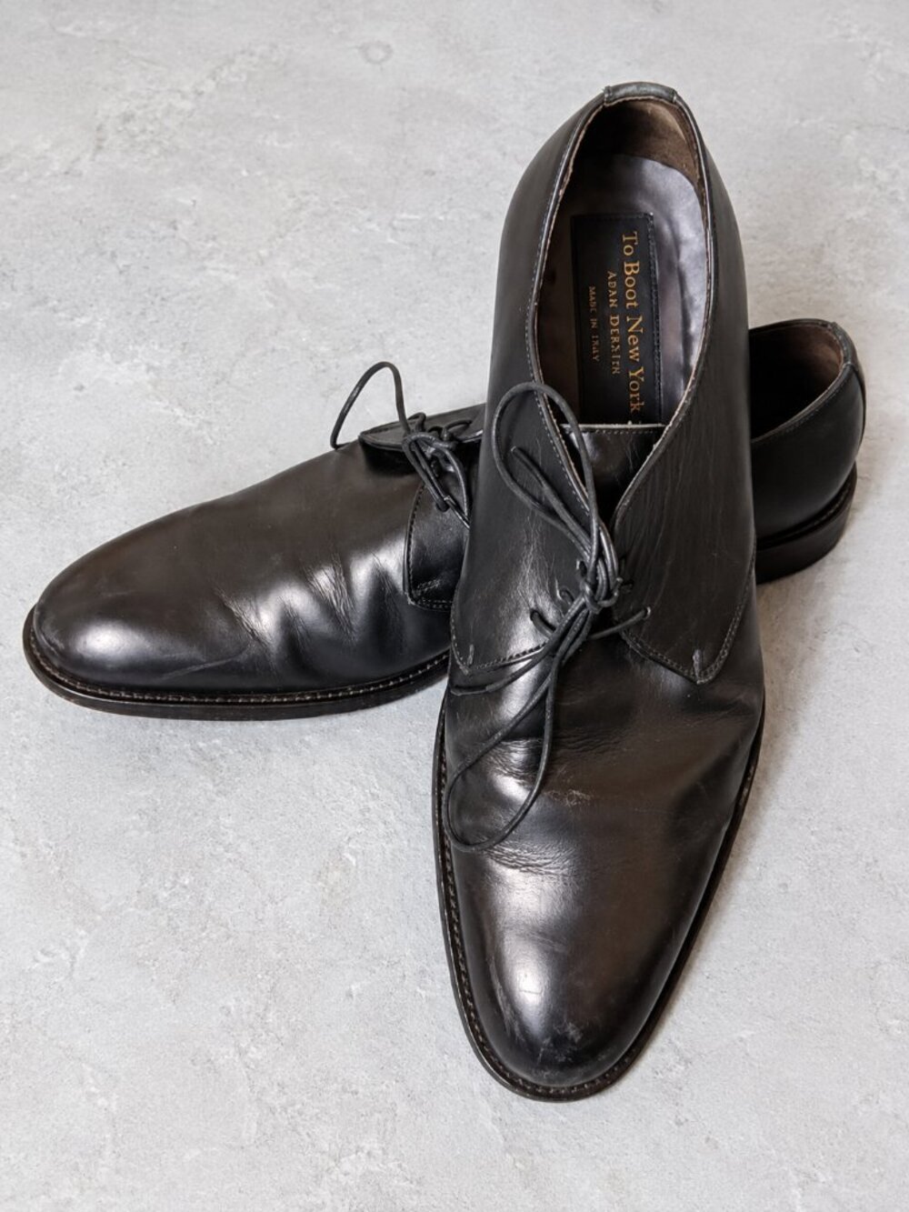 To Boot NY Adam Derrick Mens Black Leather Lace Up Oxford 11 Office Prep Italy